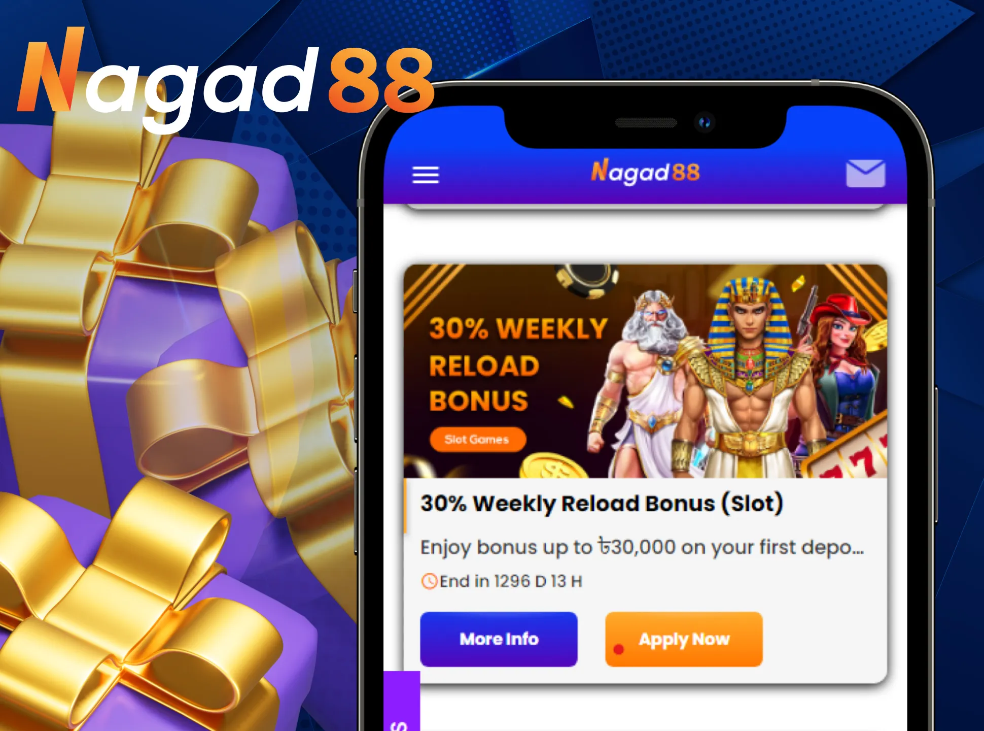 Be sure to take advantage of the weekly reload casino bonus from wow77 in the application.