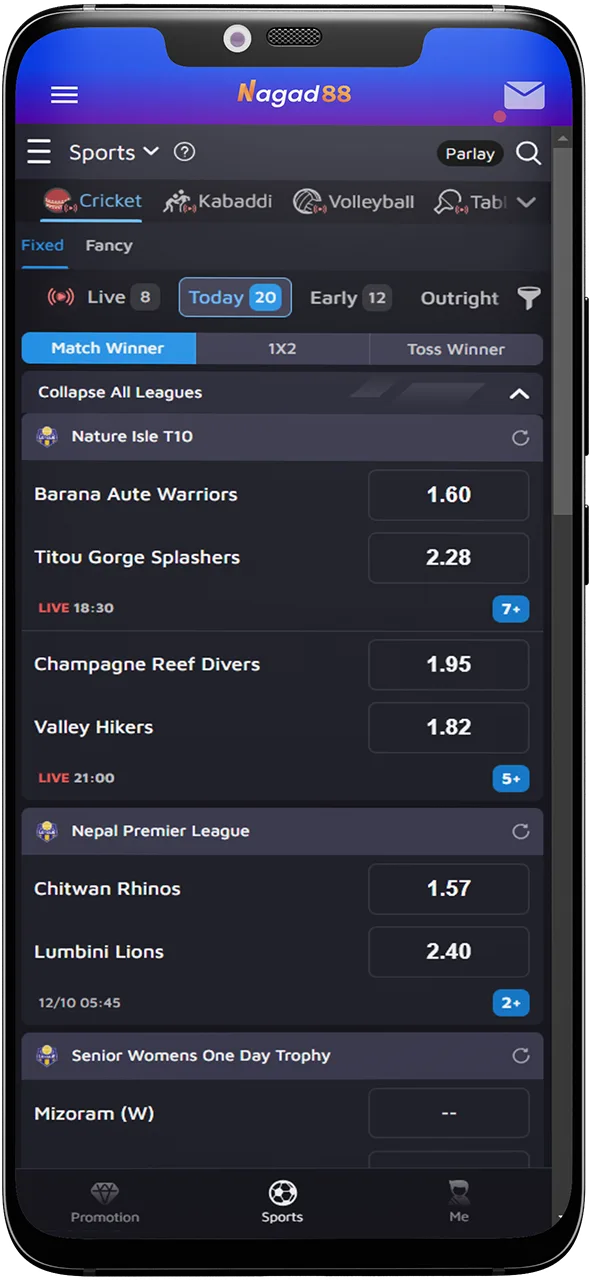 The wow77 app provides instant response and high performance when taking your sports bets.